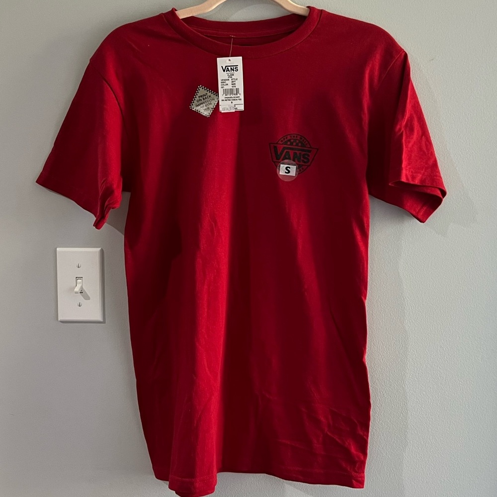Red vans graphic T-shirt